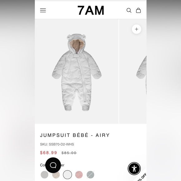 SNOWSUIT The Jumpsuit Airy 7am Enfante NWT - Picture 2 of 4